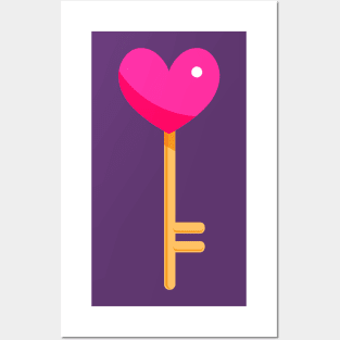 Heart Key Posters and Art